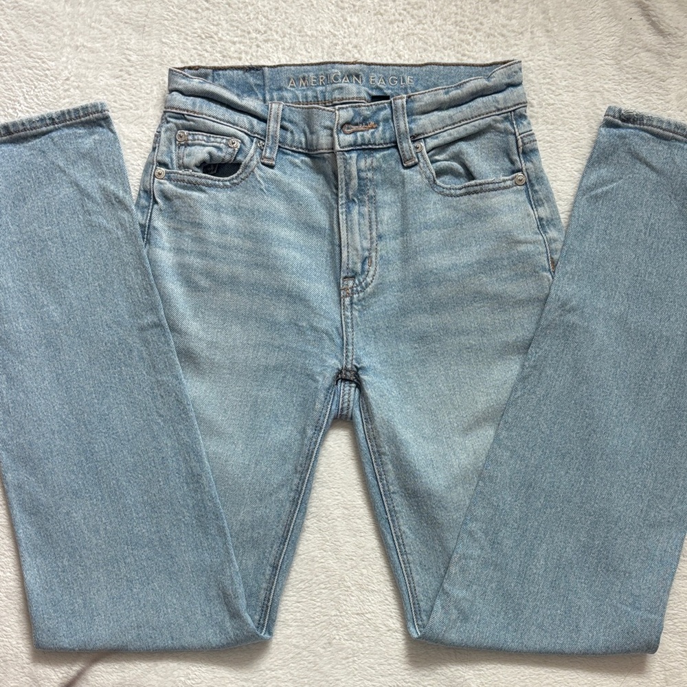 American Eagle Outfitters Men's Light Blue Straight Jeans